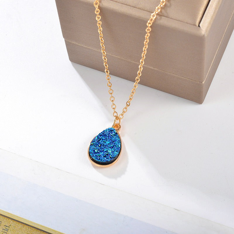 Simple Water Drop Crystal Necklace