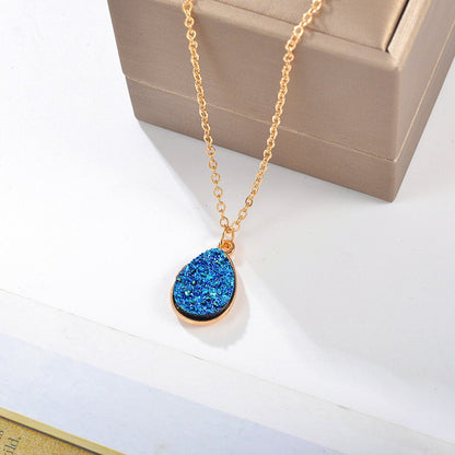 Simple Water Drop Crystal Necklace