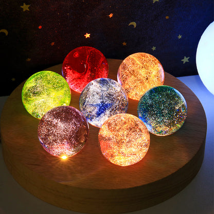 glowing crystal balls