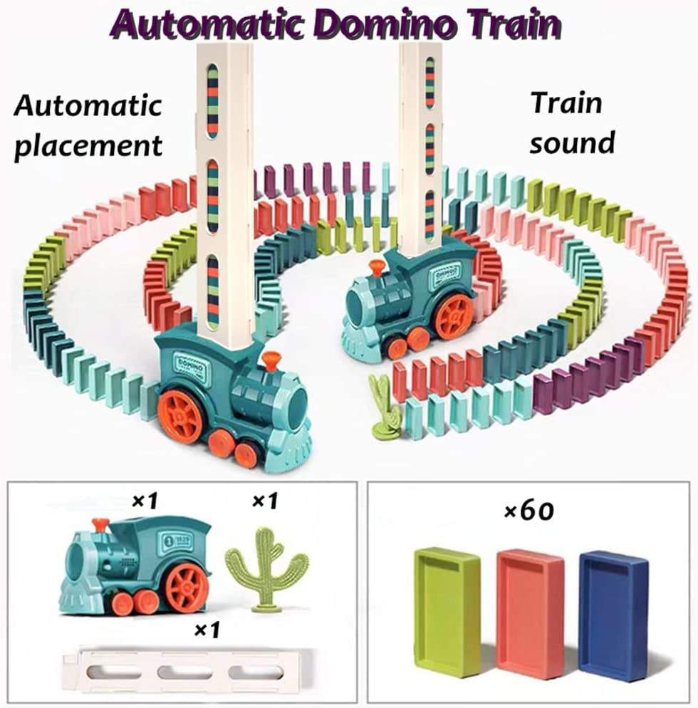Train Toys Colored Dominoes Set 40/60/80/100