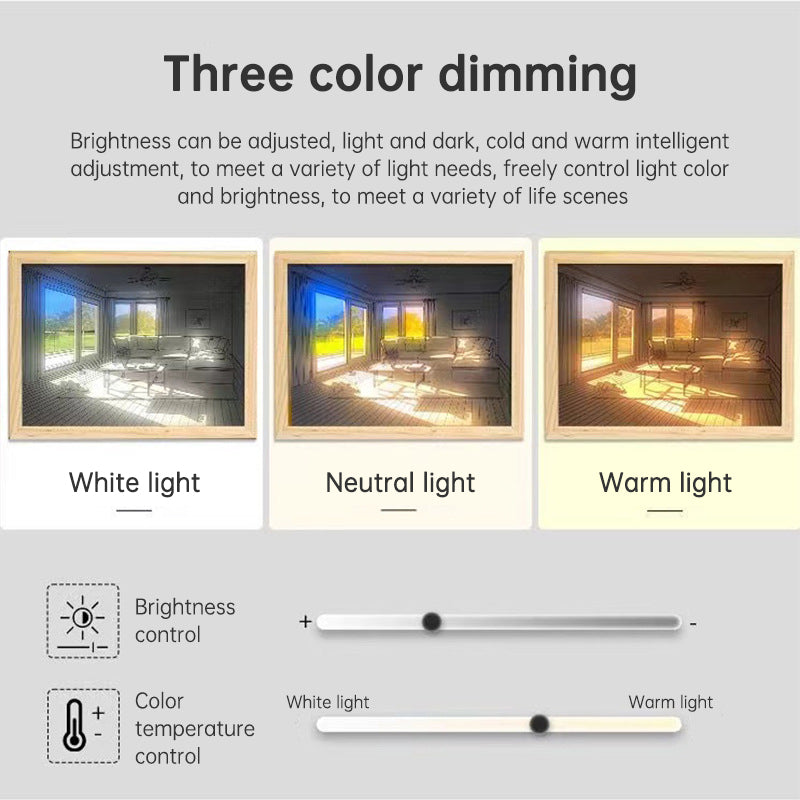 Anime Light Painting Moon Lamp