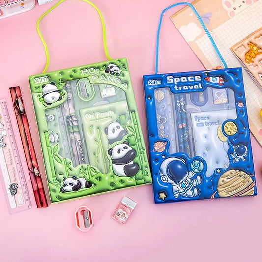 High-Quality Study Stationery Kit with Pencils Erasers Rulers More
