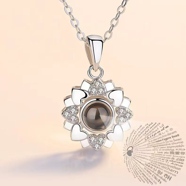 Sunflower Projection Necklace