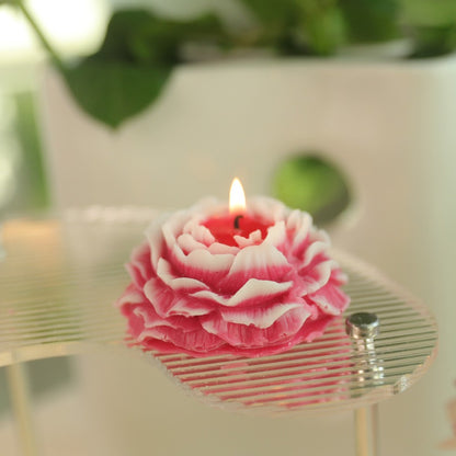 Pure handmade peony shaped aromatherapy candle