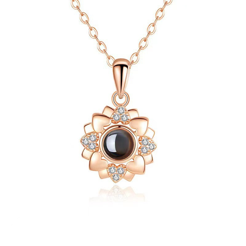 Sunflower Projection Necklace