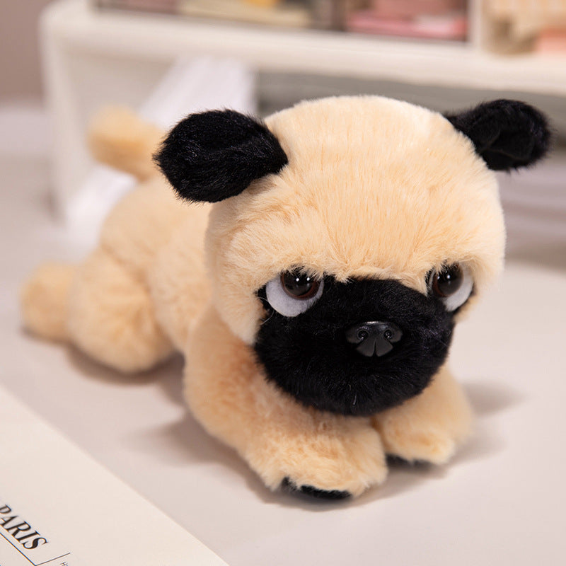 Heavy Particle Small Size Dog Lying Plush Toy
