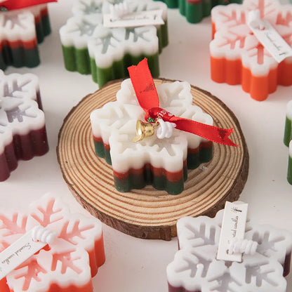 New Christmas Snowflake Aromatherapy Candle Hand-Made