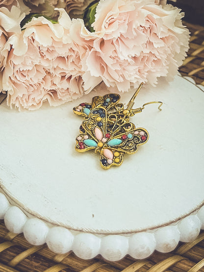 Beautiful Vintage Inspired Butterfly Earrings
