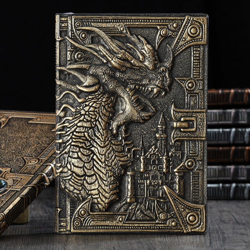 Retro Embossed Evil Dragon Notebook