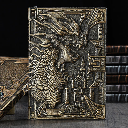 Retro Embossed Evil Dragon Notebook