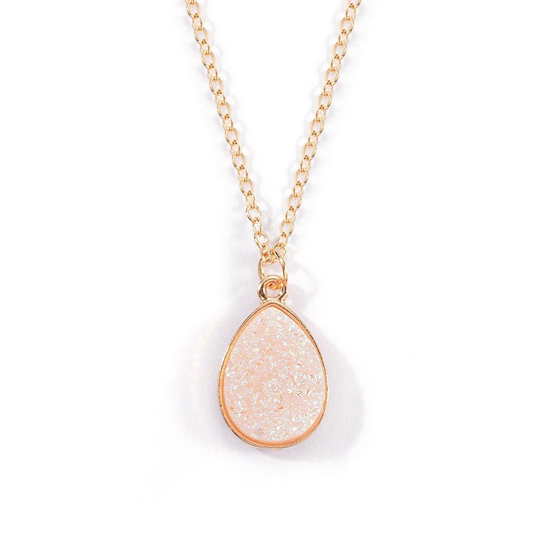Simple Water Drop Crystal Necklace