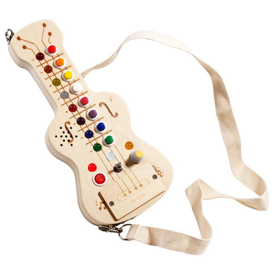 Wooden LED switch light melodic sound guitar