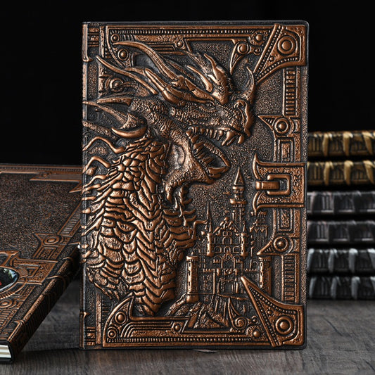 Retro Embossed Evil Dragon Notebook