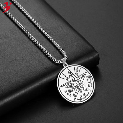 Magic Array Time Lucky Pentagram Necklace