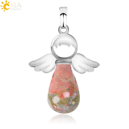 Natural Stones Angels Pendant for Necklace