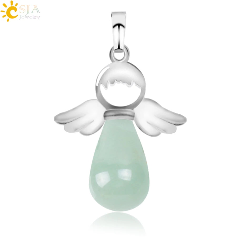Natural Stones Angels Pendant for Necklace