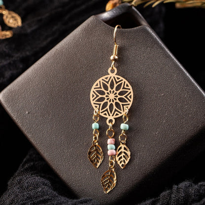 Gold Dream Catcher Earrings