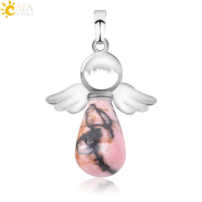 Natural Stones Angels Pendant for Necklace