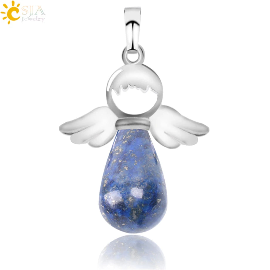 Natural Stones Angels Pendant for Necklace