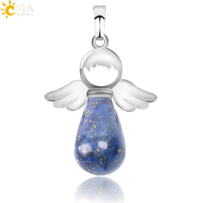 Natural Stones Angels Pendant for Necklace