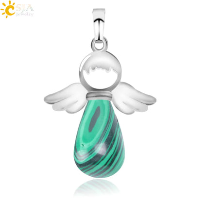 Natural Stones Angels Pendant for Necklace