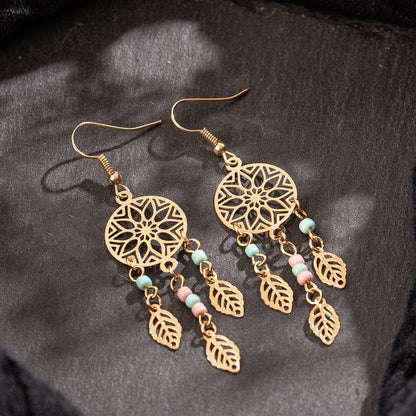 Gold Dream Catcher Earrings