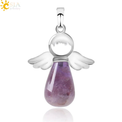 Natural Stones Angels Pendant for Necklace