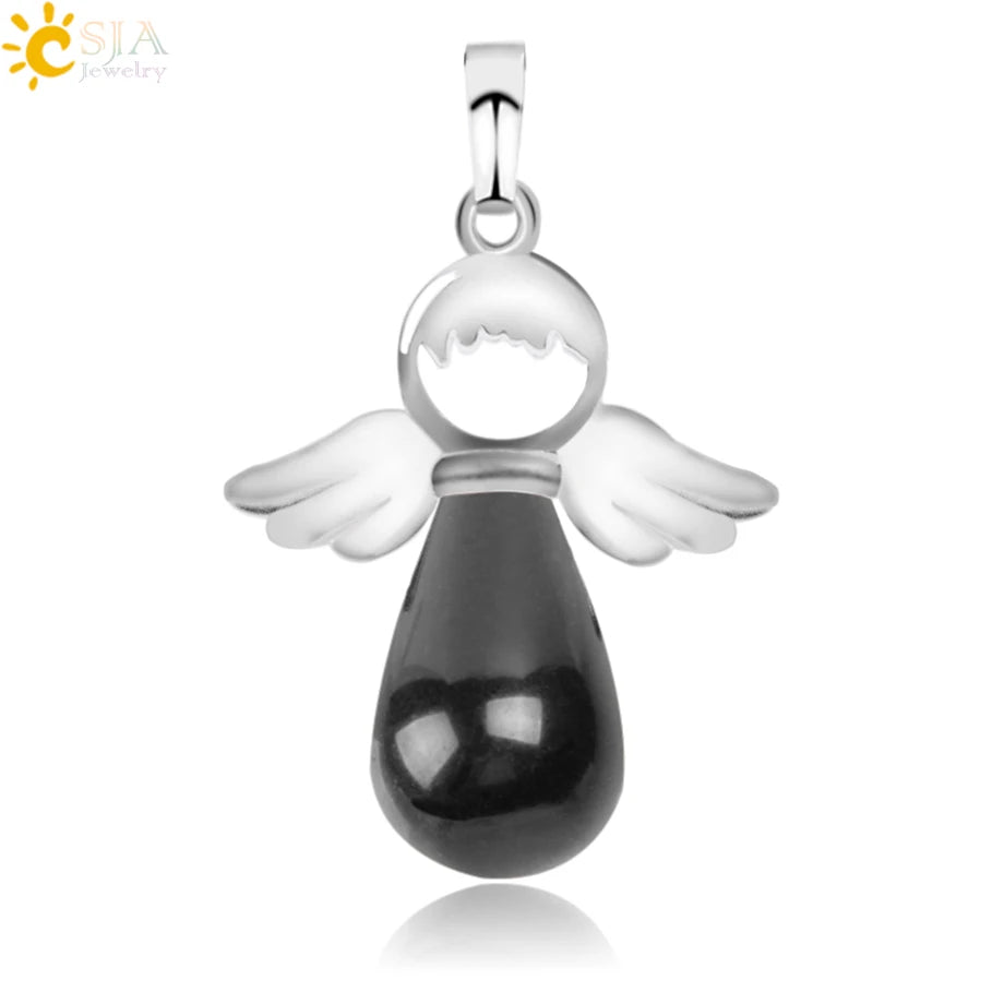 Natural Stones Angels Pendant for Necklace