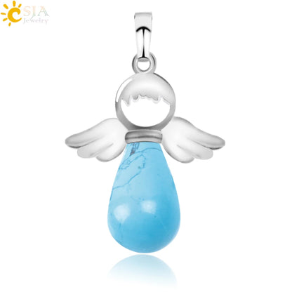 Natural Stones Angels Pendant for Necklace