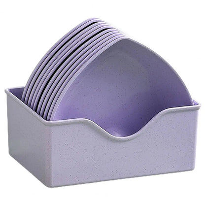 Heart Shaped Snack Plates Set