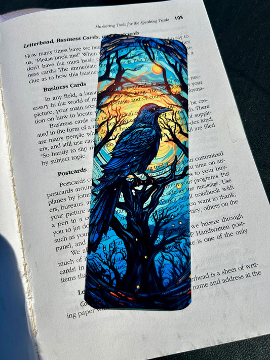 Gothic raven bookmark