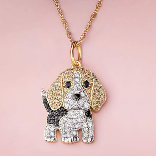 Cute Beagle Dog Pendant Necklace