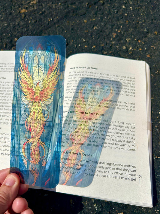 Stained Glass Phoenix Bookmark