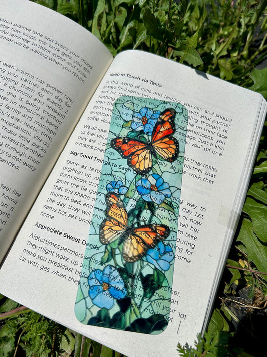 Stained Glass Monarch Butterfly Bookmark
