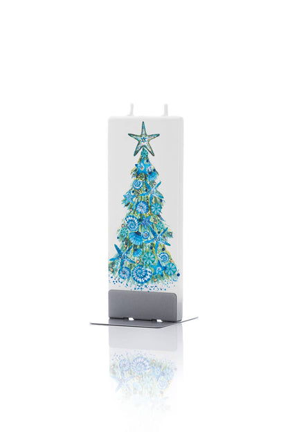 Flatyz Sea Shell Coral Christmas Tree Candle