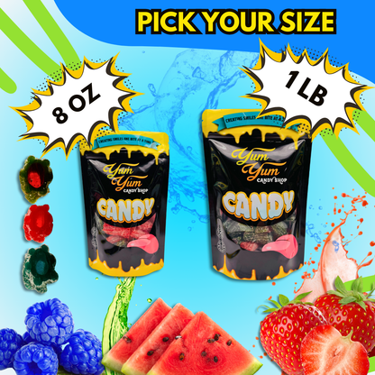 Fruit Filled Sour Licorice Twists – Watermelon, Strawberry & Blue Raspberry | Yum Yum Candy Shop