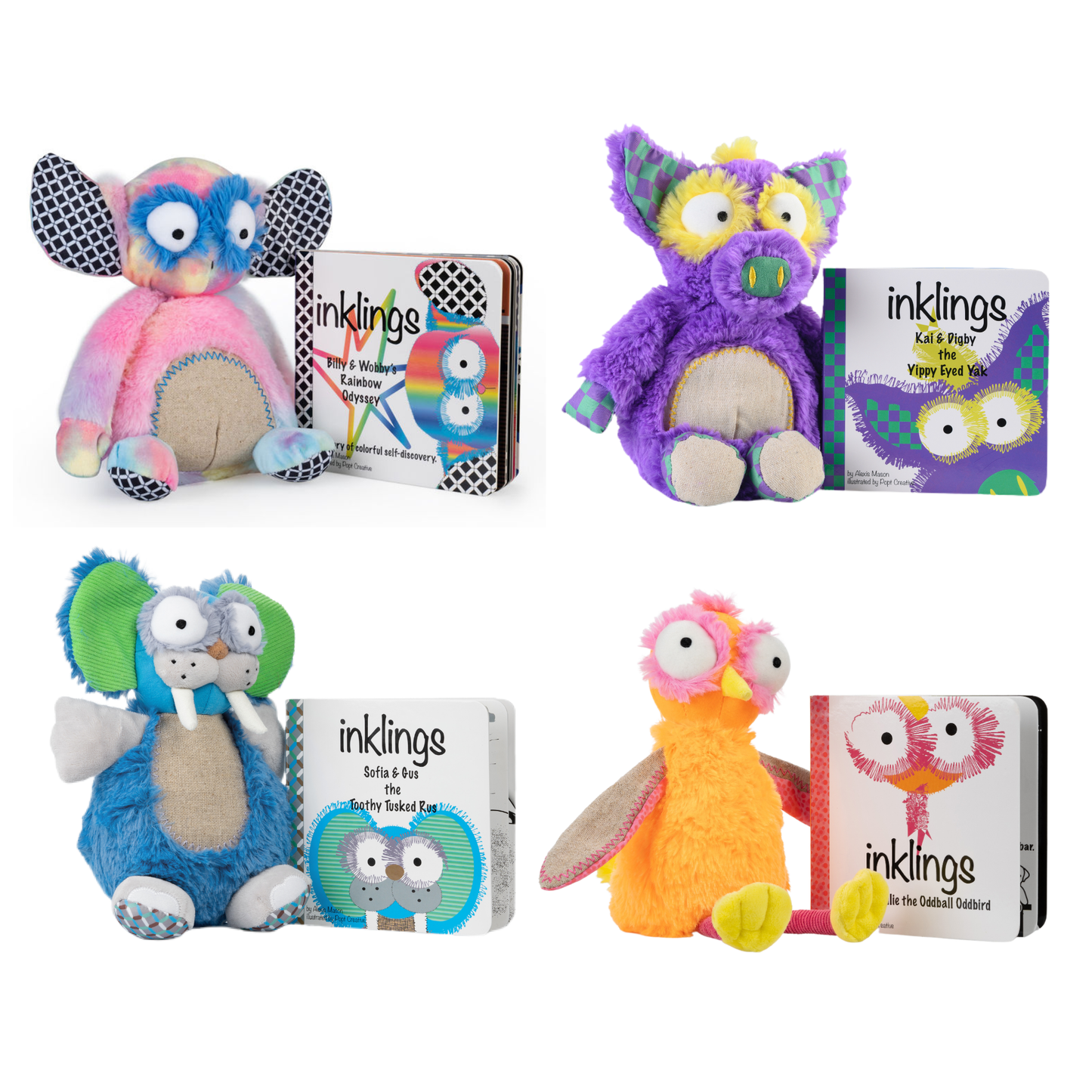 Inklings Baby Ultimate Plush Toy & Board Book Bundle - All 8 characters | Baby Shower Gift Set