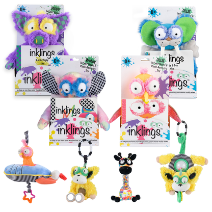 Inklings Baby Ultimate Plush Toy & Board Book Bundle - All 8 characters | Baby Shower Gift Set