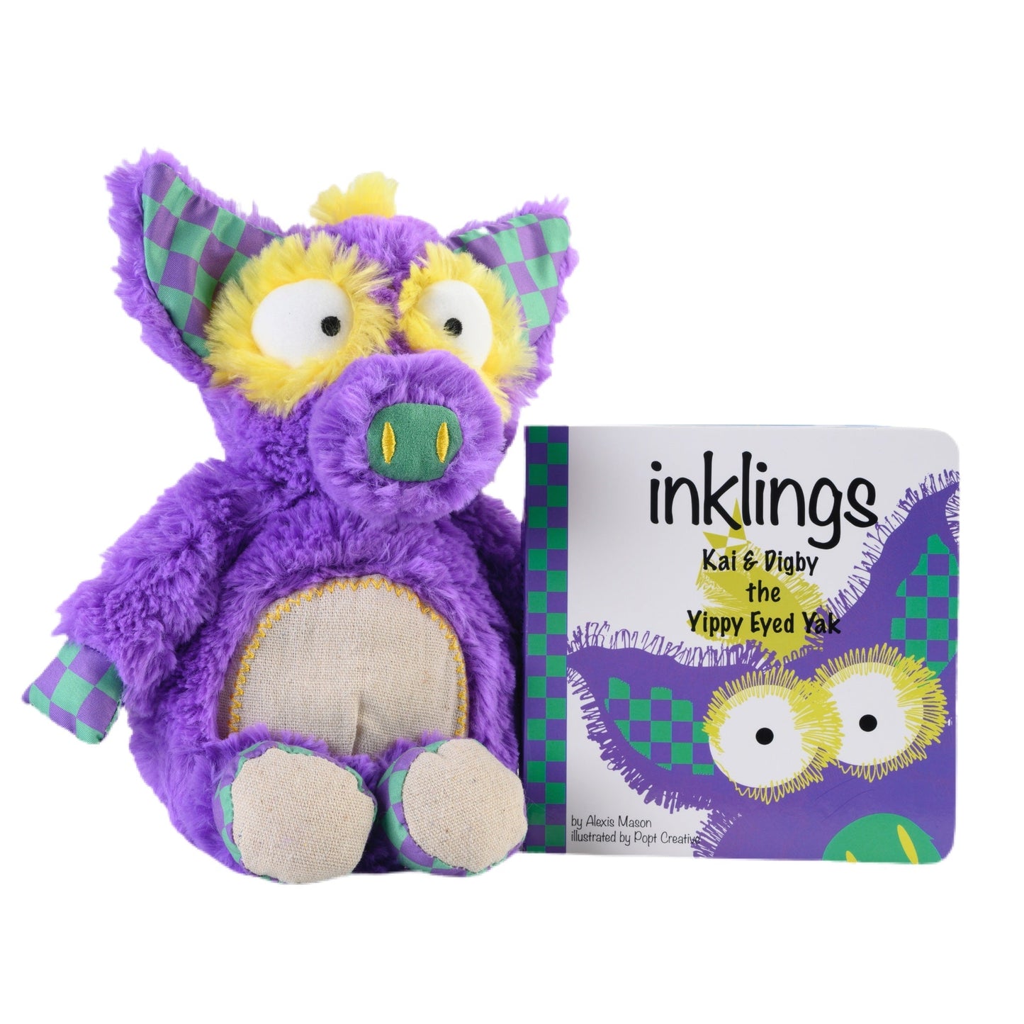 Inklings Baby Digby Plush Toy & Board Book Gift Set - Sensory Stuffed Animal | Unique Baby Gift | Ages 0+