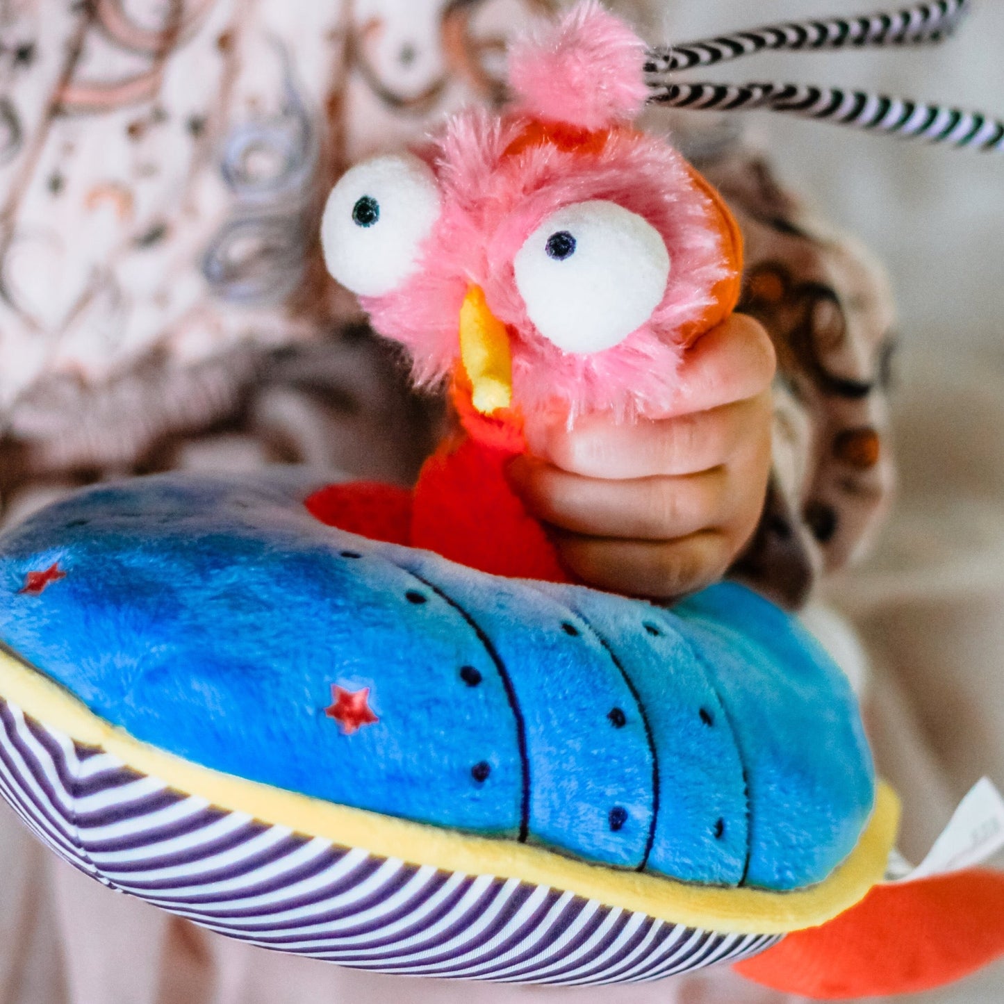Inklings Baby Ollie the Oddball Oddbird Rocket Ship Musical Pull Toy - Sensory Baby Activity - Ages 0-12 months