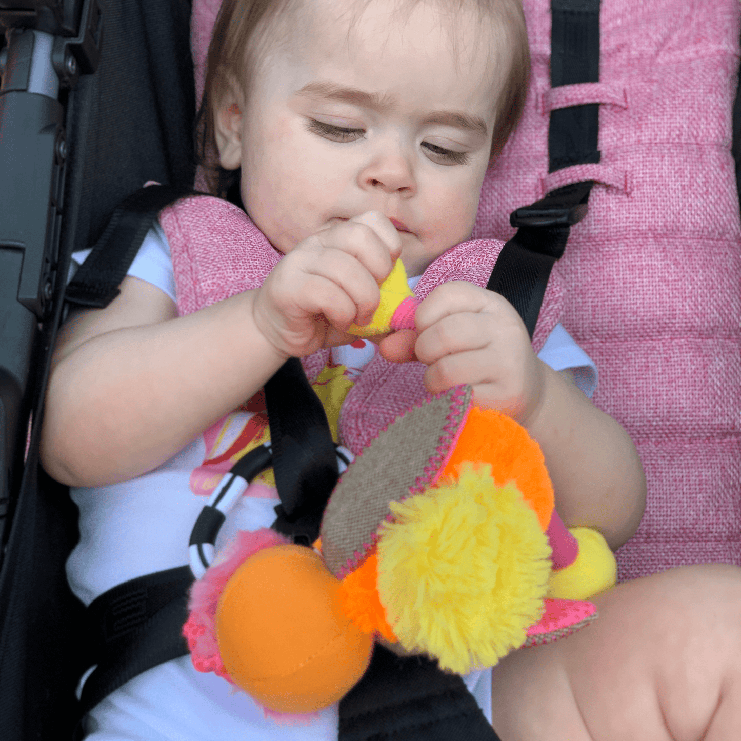 Ollie the Oddball Oddbird Chime & See Atachable Hanging Activity Toy
